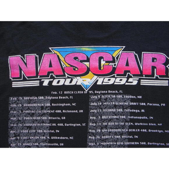 RARE VINTAGE 1995 DOUBLE-SIDED NASCAR Hottest Motorsport PINK Graphic T-Shirt - Picture 9 of 9